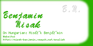 benjamin misak business card